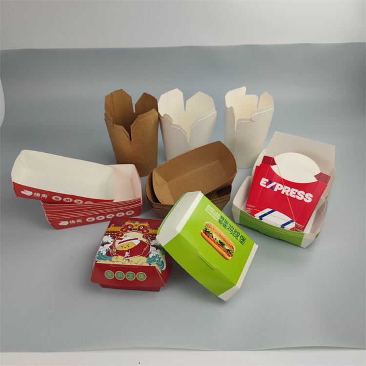 Wellpappe-Hamburger-Box aus Kraftpapier
