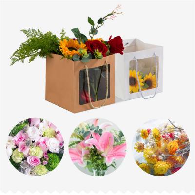 Flower Bouquet Paper Bag with Window