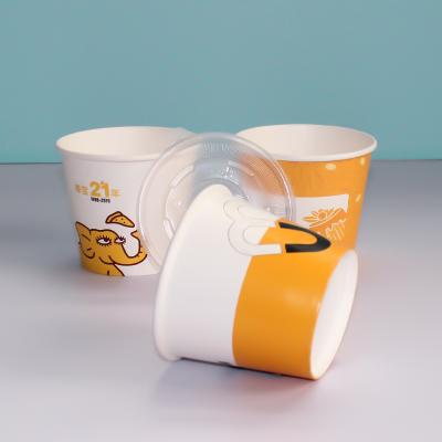 umweltfreundliche farbige Einweg-Papierschüssel mit Deckel für Suppennahrungsreis