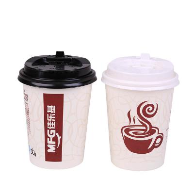 kundenspezifische Einweg-Kaffeetasse aus doppelwandigem Papier mit Deckel
