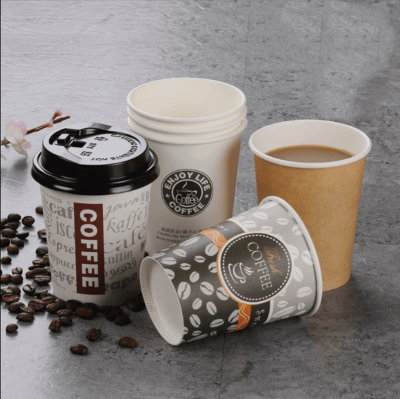 Verpackung zum Mitnehmen umweltfreundlicher Kaffee-Pappbecher
