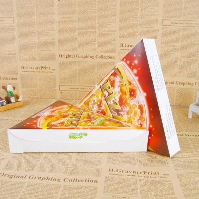 Einweg-Dreiecksform, kundenspezifische Pizza-Verpackungspapierbox
