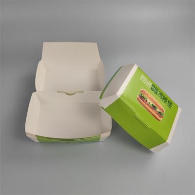 Recyceln Sie die Hamburger-Box zum Mitnehmen aus Papier